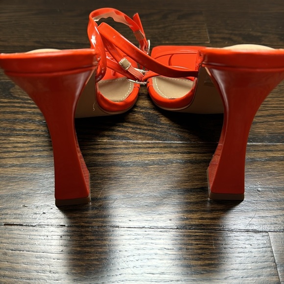 🟠 NWOT EGO- ORANGE STRAP HEEL SANDALS SIZE 6 - Picture 3 of 5